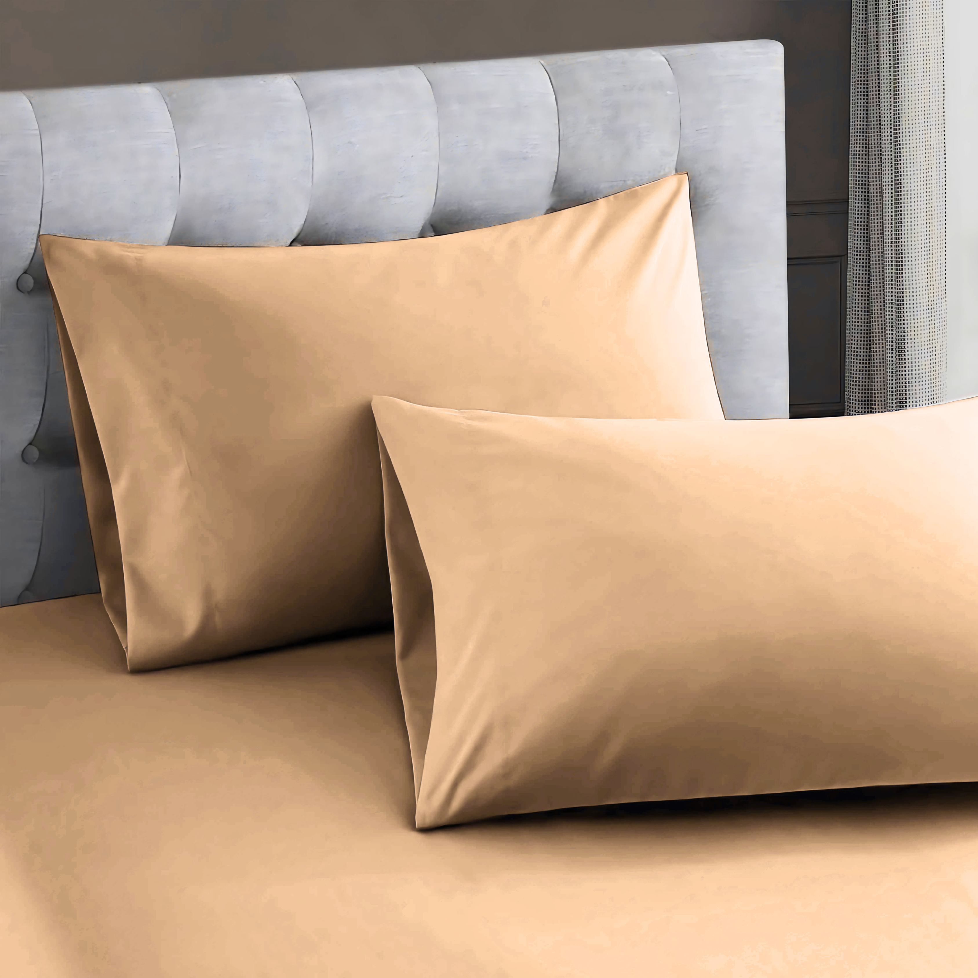 beige bedsheet set - 3 pcs (premium)