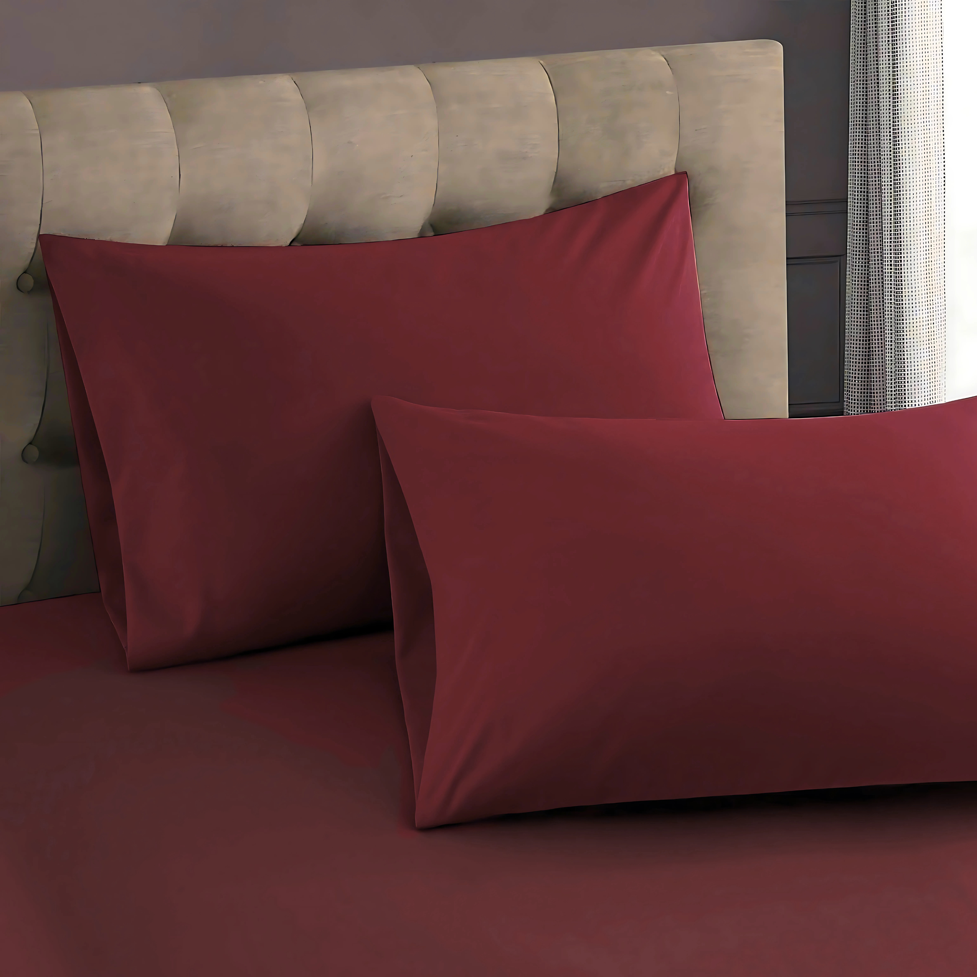 PLUM LUXURY DYED BEDSHEET SET- 5 PCS