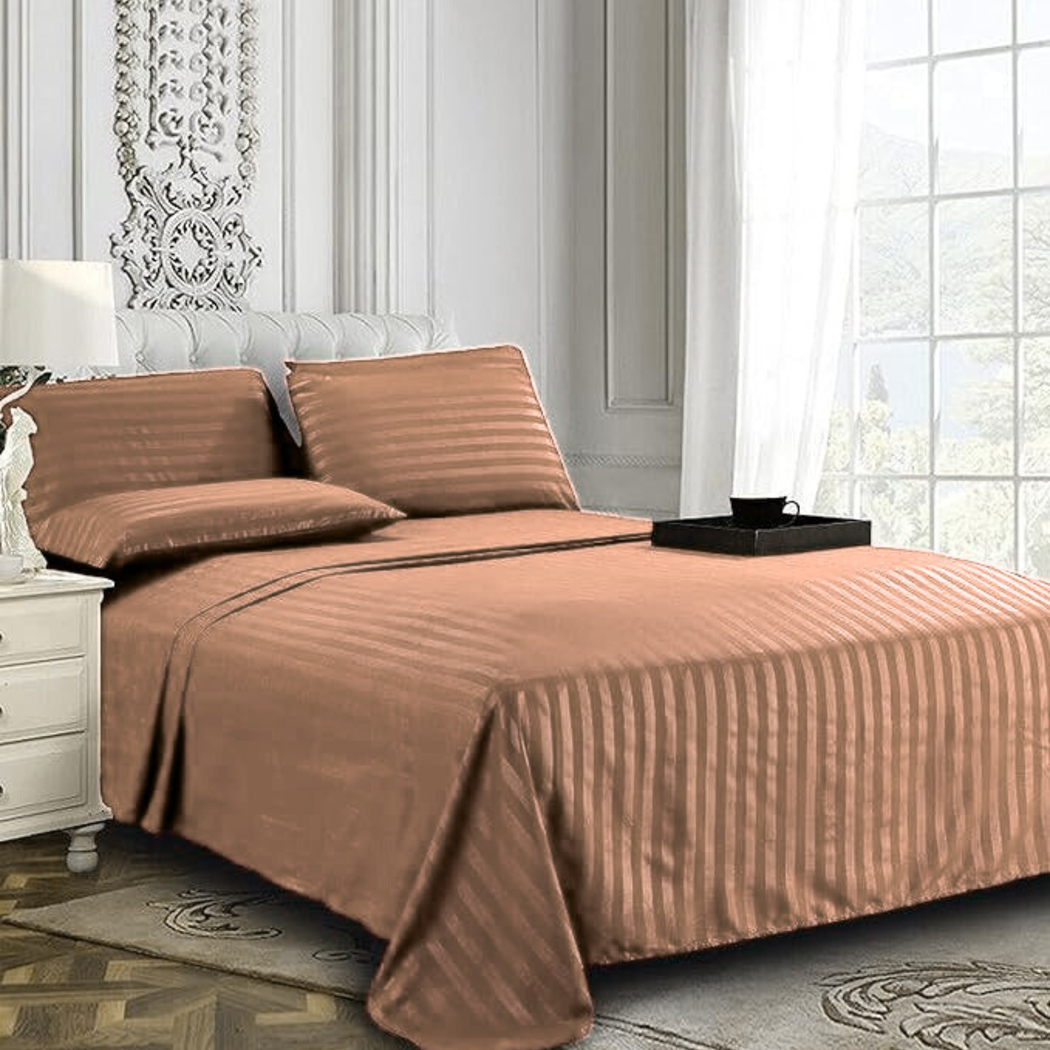 skin bedsheet set - 5 pcs (satin)