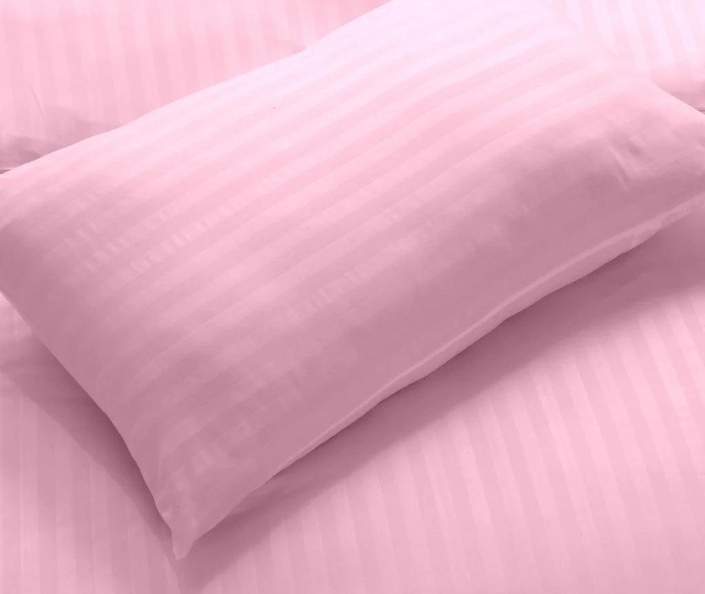 pink bedsheet set - 5 pcs (satin)