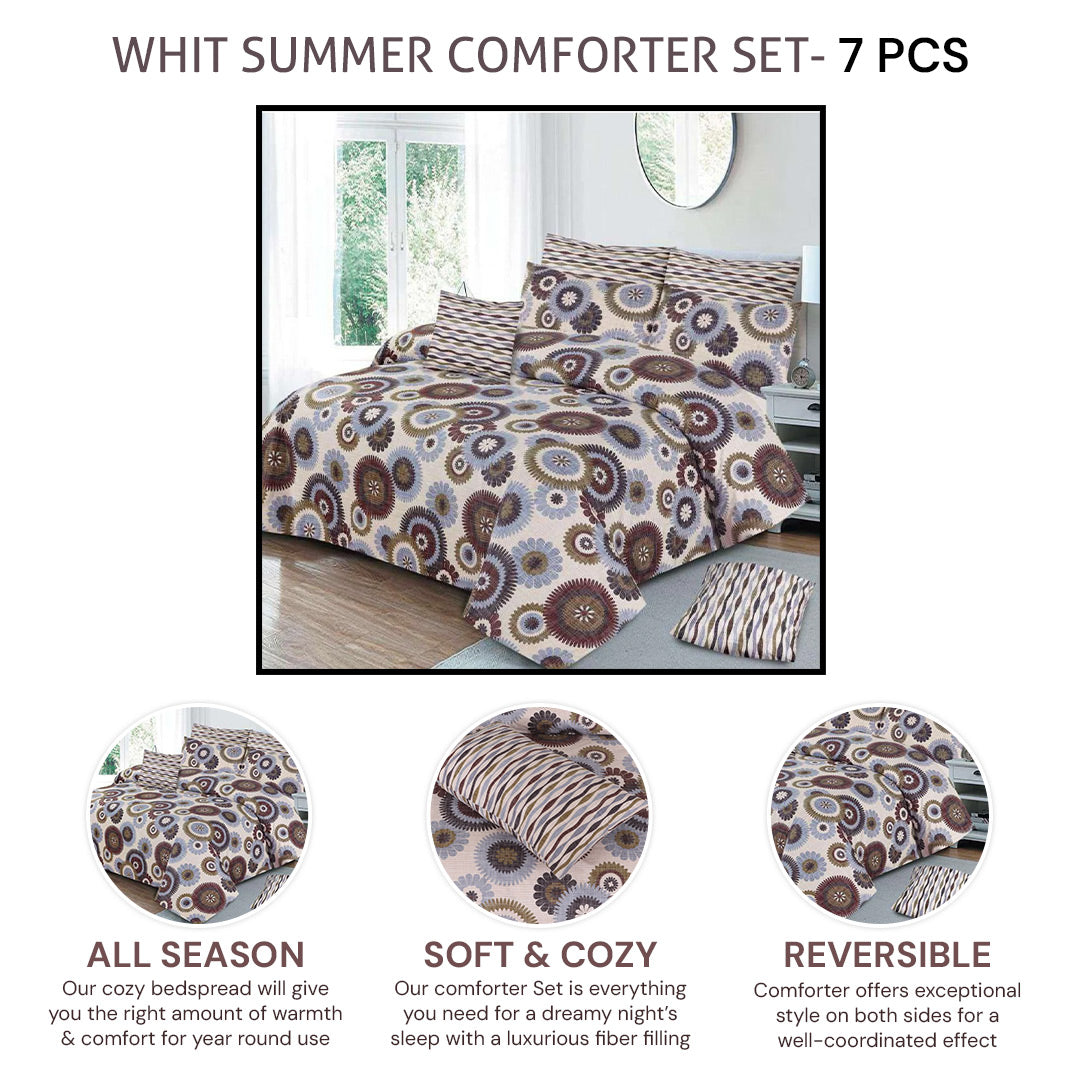 whit comforter set- 7 pcs