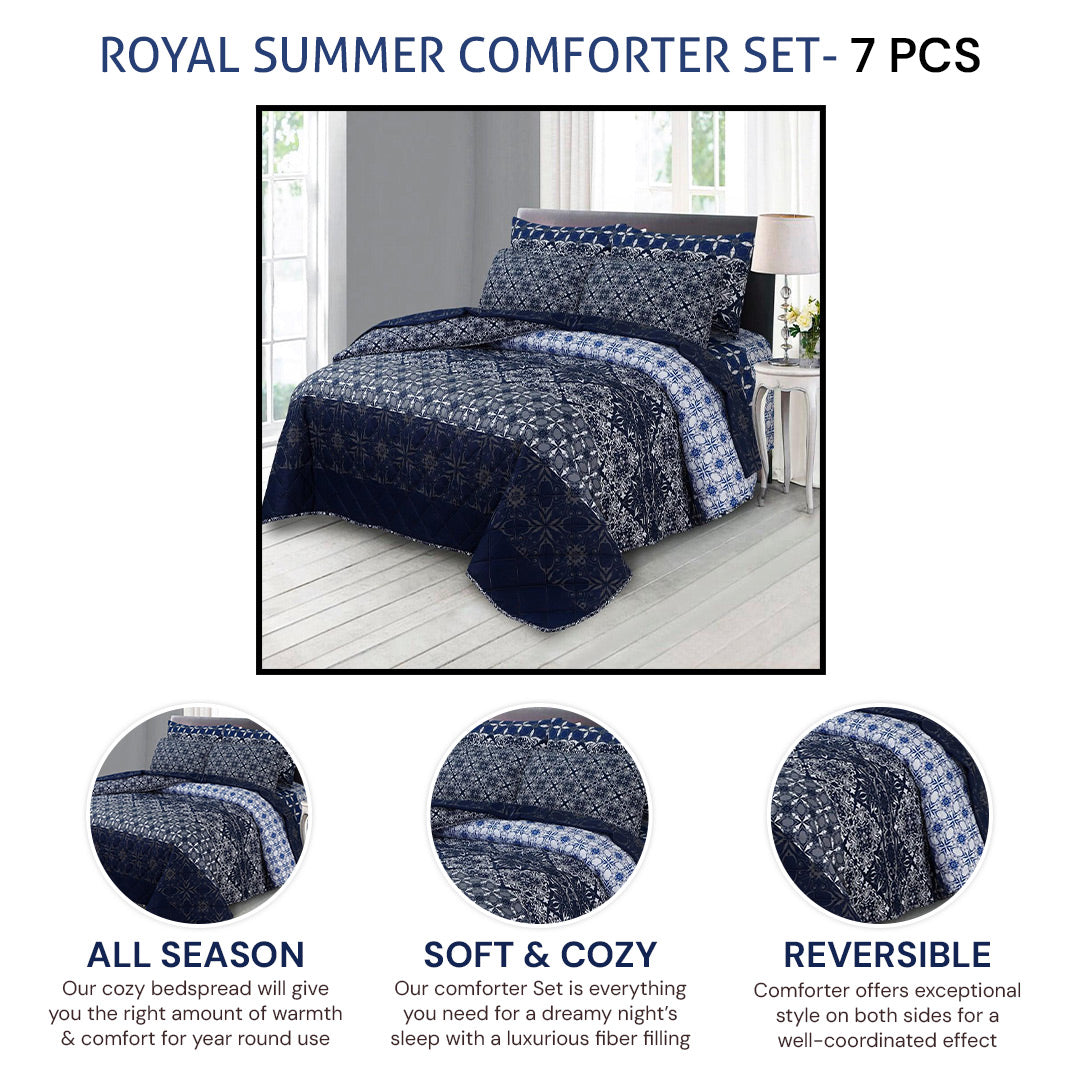 royal summer comforter set- 7 pcs