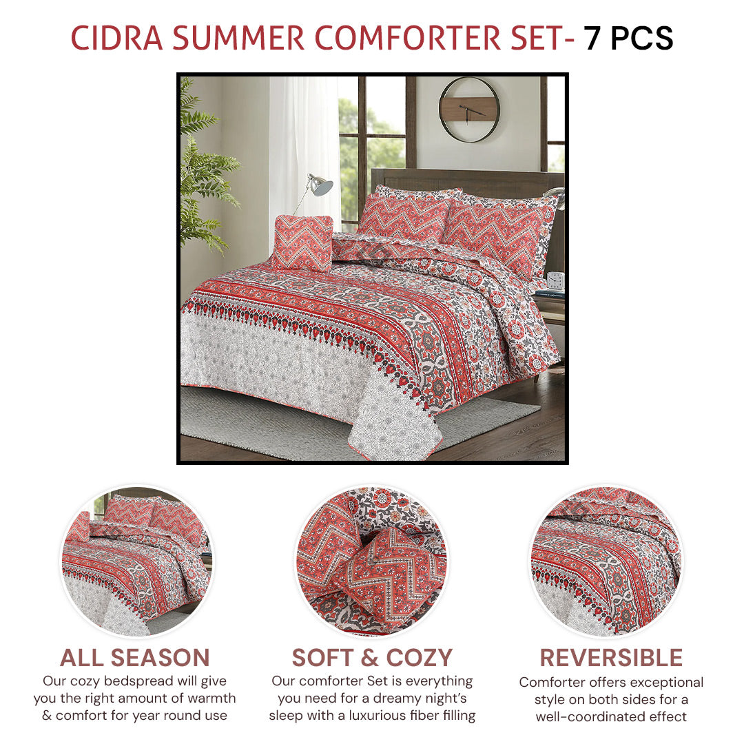 cidra comforter set- 7 pcs