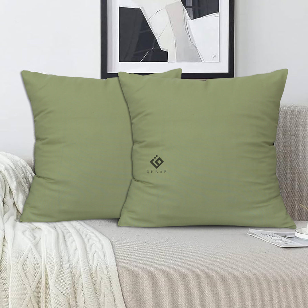 C.GREEN DYED CUSHION COVER (PACK OF 2 )