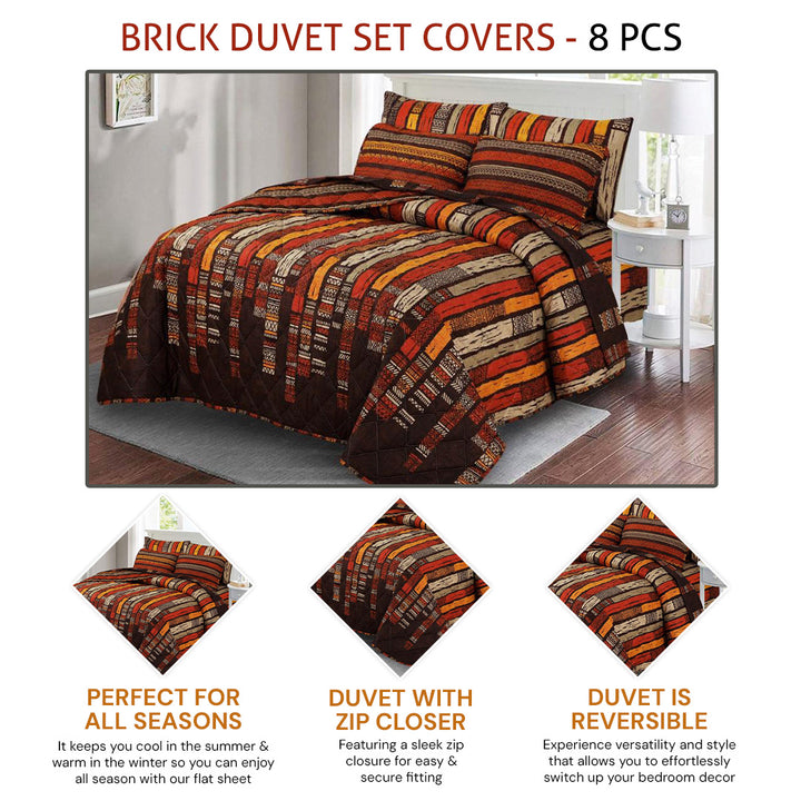 brick duvet covers set - 8 pcs (premium)