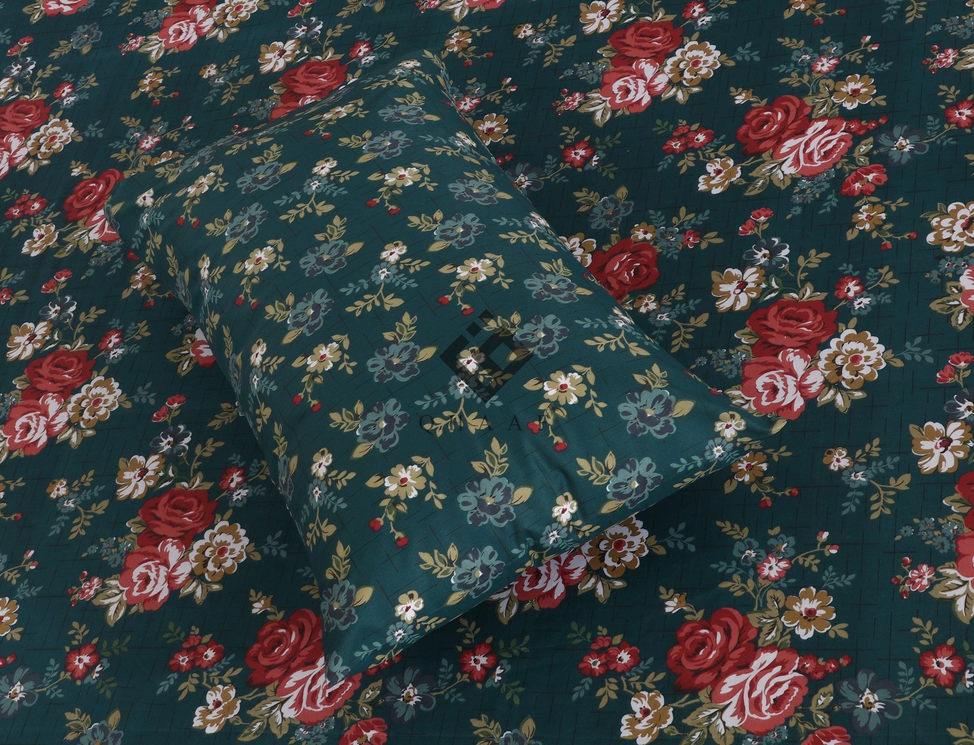 flowered fitted sheet - (premium)