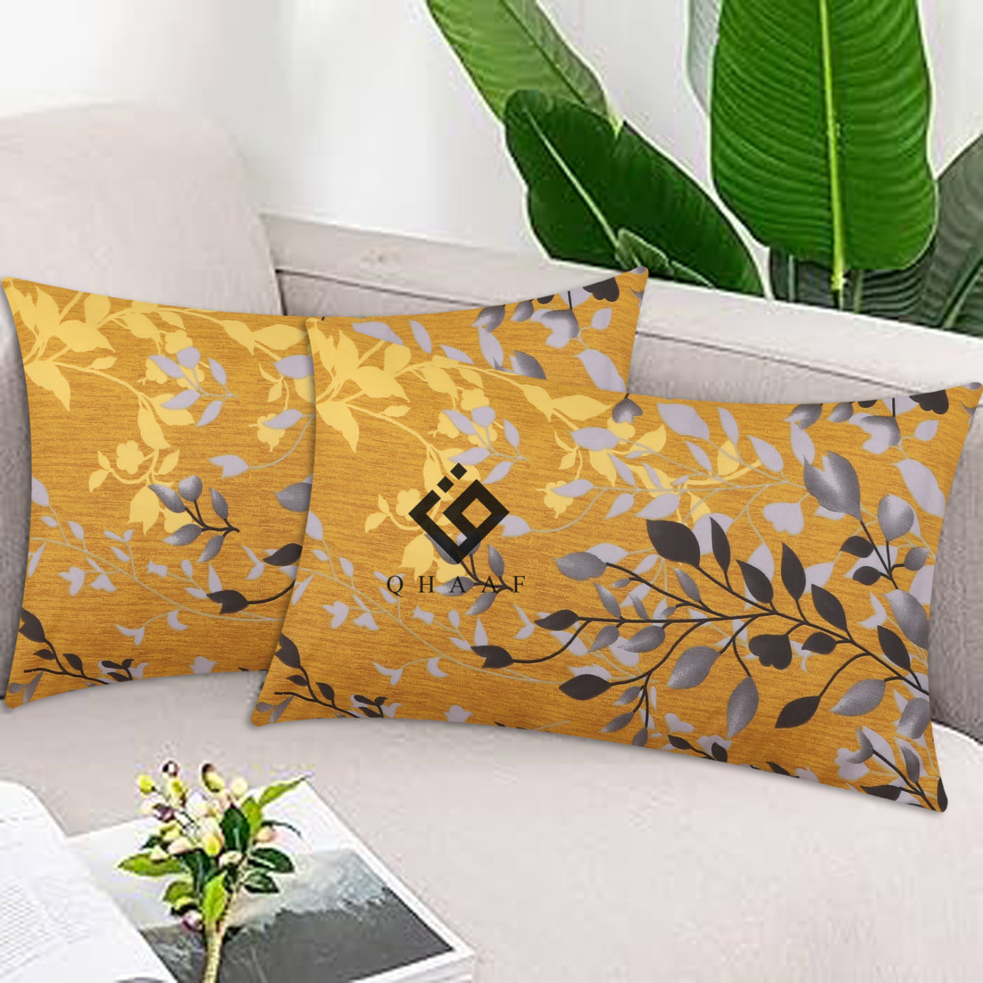 CROCUS PLAIN PILLOW COVERS (PACK OF 2