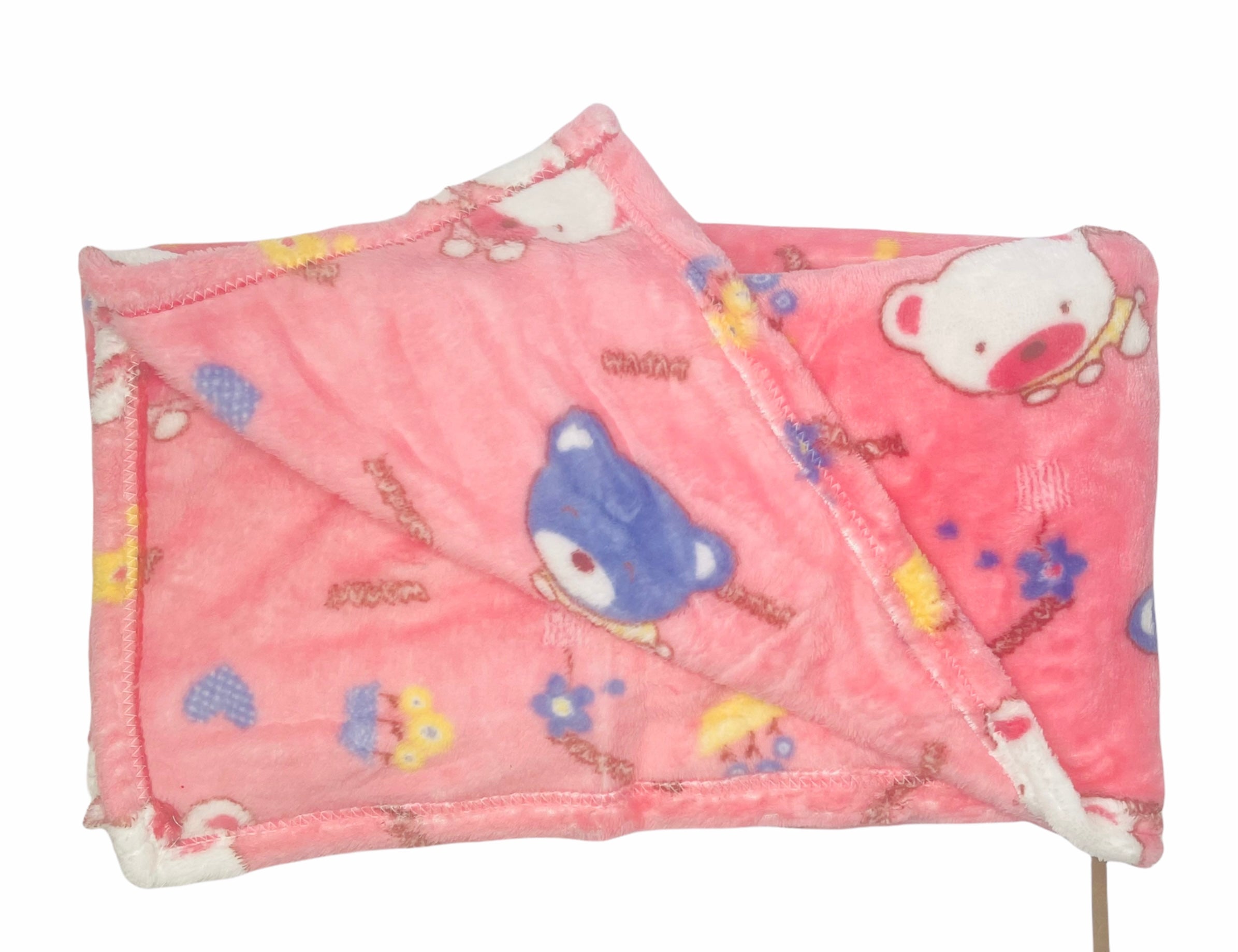 GLORY PINK TWIN BEAR FLEECE WRAPS