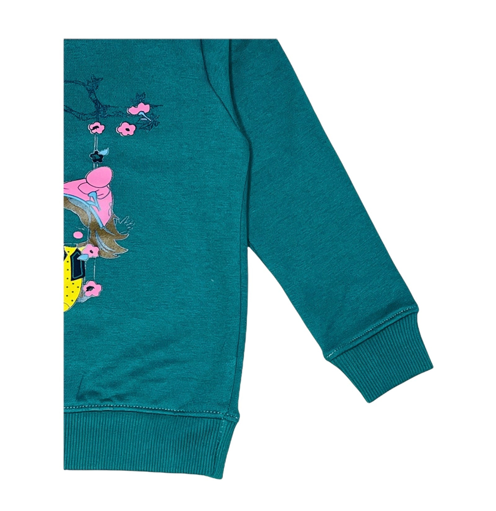 SWINGING GIRL GREEN SWEATSHIRT