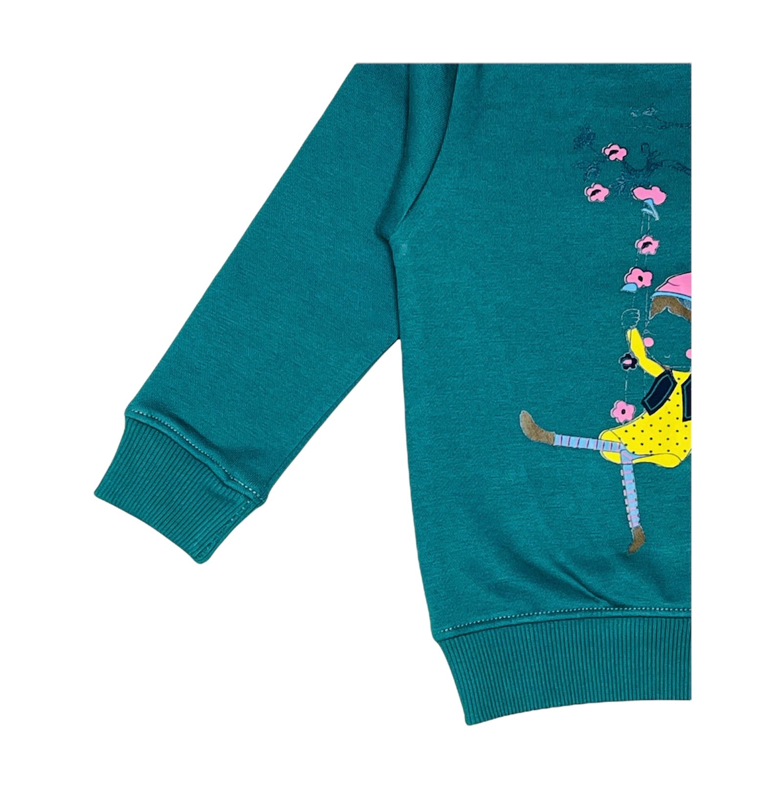 SWINGING GIRL GREEN SWEATSHIRT